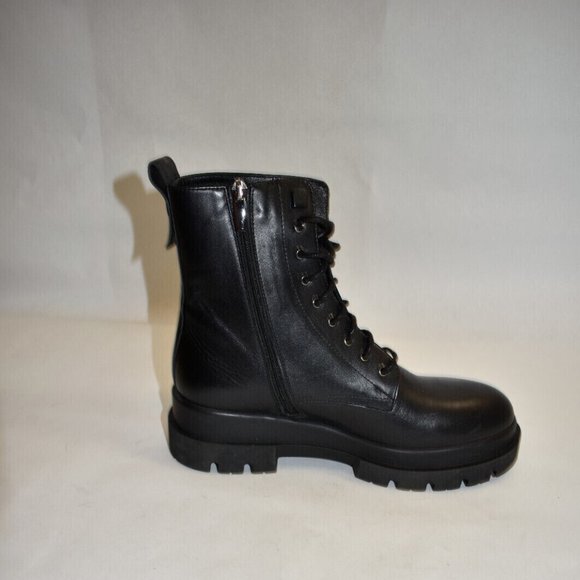 New! La Canadienne Brendan Leather Combat Booties Black 39 EU 8.5 US Z3 DD296 - Picture 3 of 8